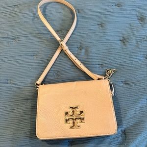 VGUC Tory Burch Britten pebbled leather blush crossbody